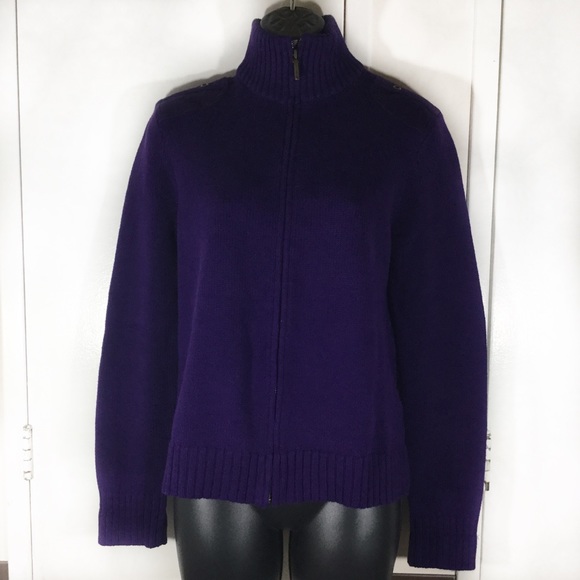 Ralf Lauren Purple Turtleneck Sweater size Medium - Picture 4 of 8